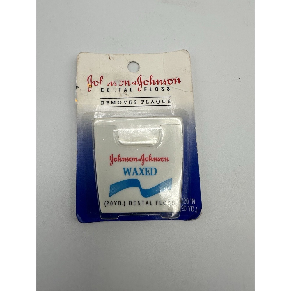 Vintage Johnson‎ & Johnson Waxed Dental Floss 20 Yards Sealed NOS